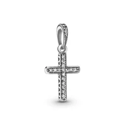 Pandora Moments Classic Cross riipus, hopea, 397571CZ