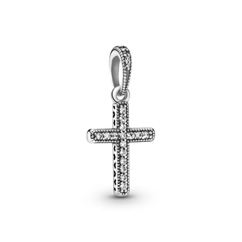 Pandora Moments Classic Cross riipus, hopea, 397571CZ