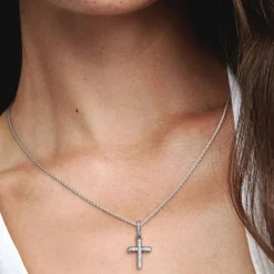 Pandora Moments Classic Cross riipus, hopea, 397571CZ