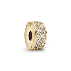 Pandora Moments Clear Pavé lukkopala, keltakullattu, 768658C01