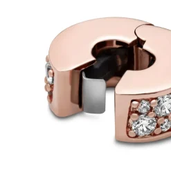 Pandora Moments Clear Pavé lukkopala, ruusukullattu, 781817CZ
