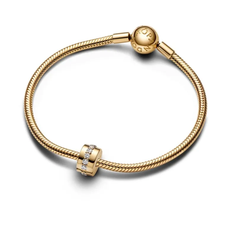 Pandora Moments Clear Sparkling lukkopala, keltakullattu, 761972C01