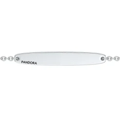 Pandora Moments Engravable Bar Chain rannekoru, hopea, 594010C01