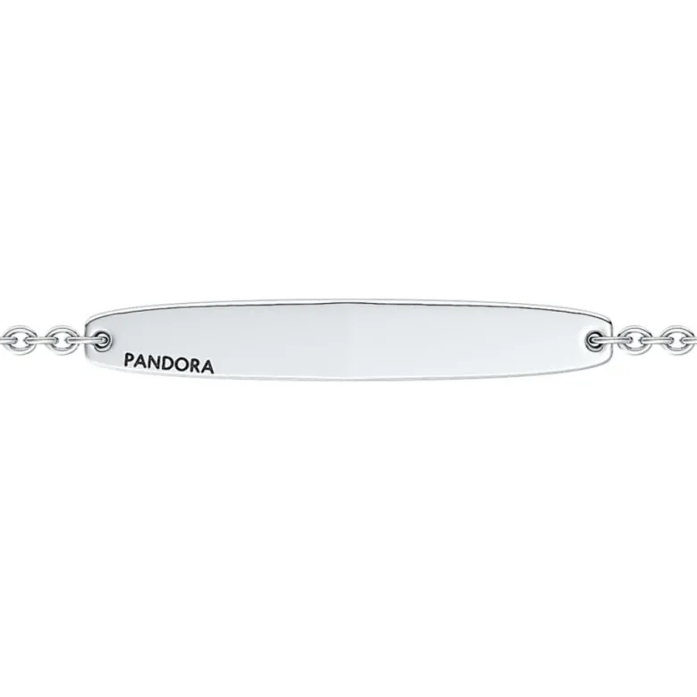 Pandora Moments Engravable Bar Chain rannekoru, hopea, 594010C01