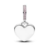 Pandora Moments Engravable Heart Pink Stone hela, hopea, 793926C02