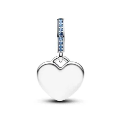 Pandora Moments Engravable Heart Blue Stone hela, hopea, 793926C03