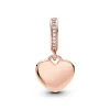 Pandora Moments Engravable Heart Tag hela, ruusukullattu, 788761C01