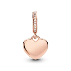 Pandora Moments Engravable Heart Tag hela, ruusukullattu, 788761C01