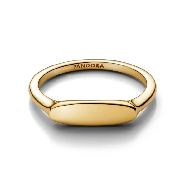 Pandora Moments Engravable sormus, keltakullattu, 163986C00