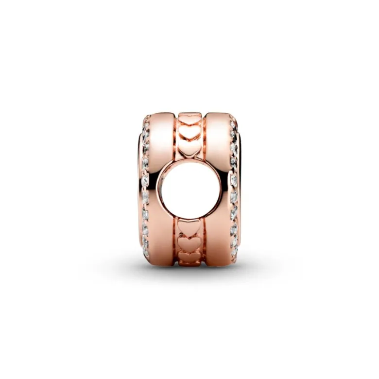 Pandora Moments Engravable Sparkling Button hela, ruusukullattu, 788747C01
