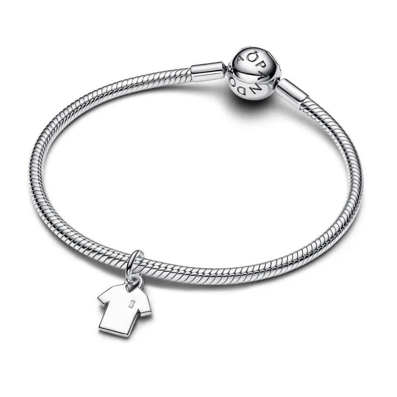 Pandora Moments Engravable Soccer Shirt hela, hopeaa, 794708C01