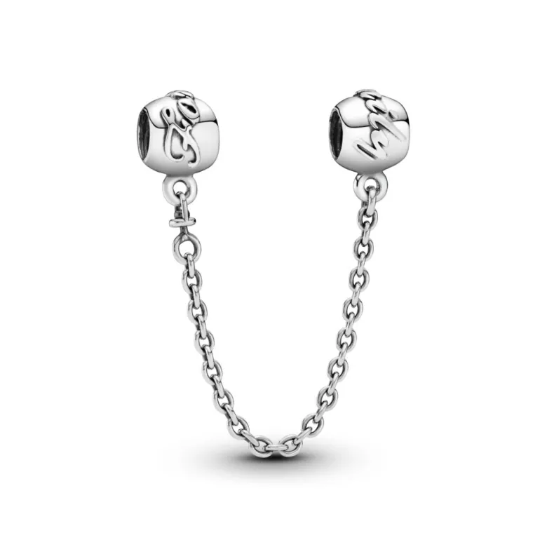 Pandora Moments Family Forever Safety Chain hela, hopea, 791788-05