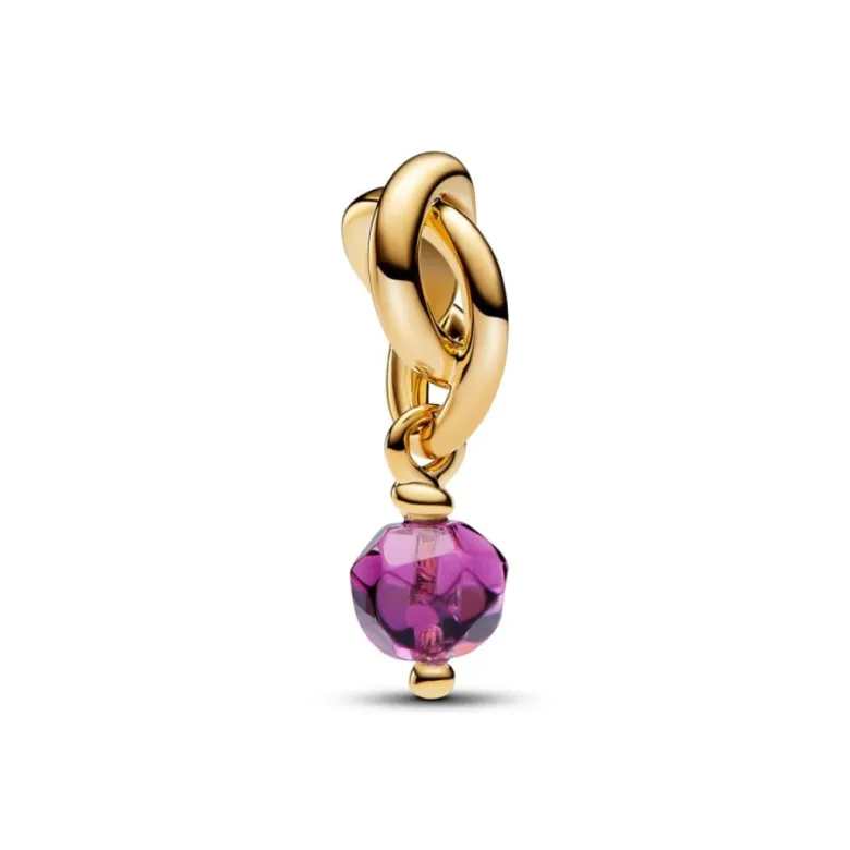 Pandora Moments February Purple Eternity Circle hela, keltakullattu, 763462C02