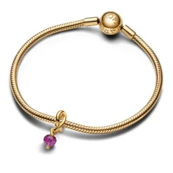 Pandora Moments February Purple Eternity Circle hela, keltakullattu, 763462C02