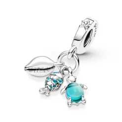 Pandora Moments Fish, Sea Turtle & Conch Triple hela, hopea, 791697C01