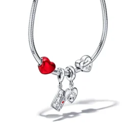 Pandora Moments Friends Forever Heart hela, hopea, 799294C01