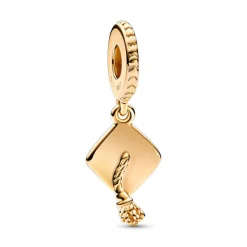 Pandora Moments Graduation Cap Dangle hela, keltakullattu, 761892C00
