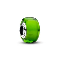 Pandora Moments Green Mini Murano Glass hela, hopea, 793106C00