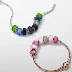 Pandora Moments Heart Clasp Snake Chain rannekoru, ruusukullattu, 583050C00