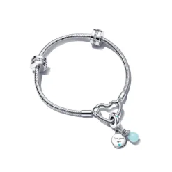 Pandora Moments Heart Closure Snake Chain rannekoru, hopea, 599539C00