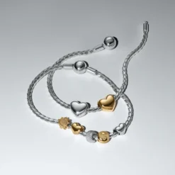 Pandora Moments Heart mini hela, keltakullattu, 763998C00