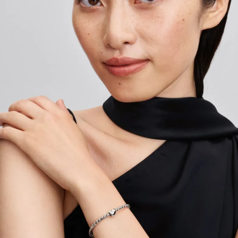 Pandora Moments Heart mini hela, hopea, 793998C00