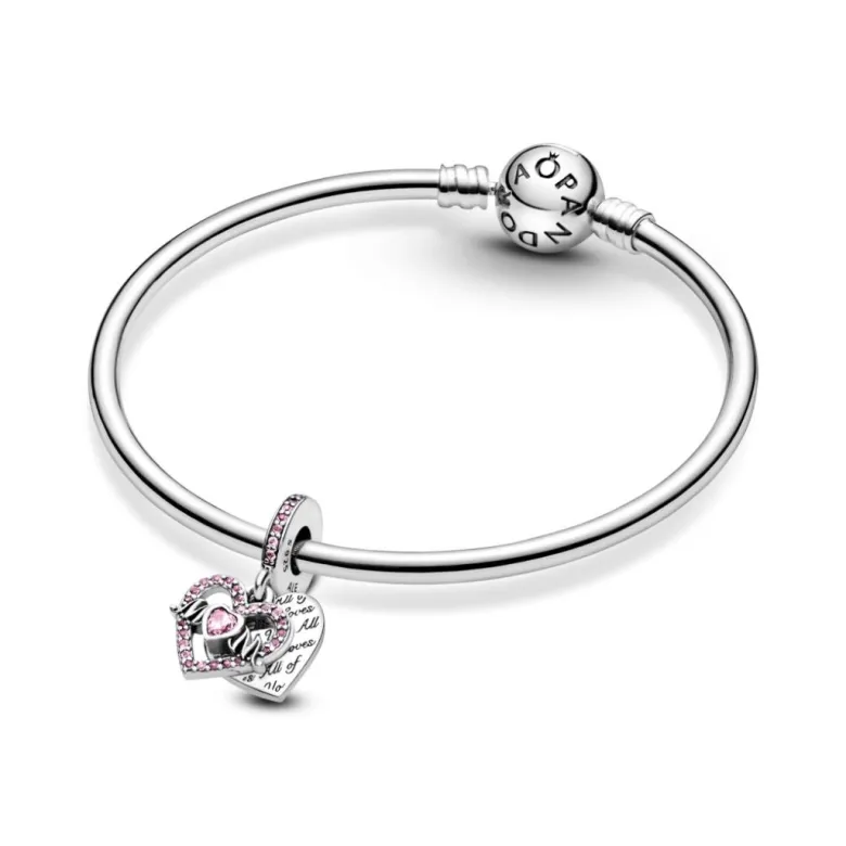 Pandora Moments Heart & Mom hela, hopea, 799402C01