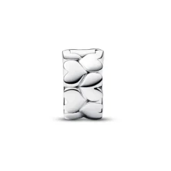 Pandora Moments Heart Pattern lukkopala, hopea, 792828C00