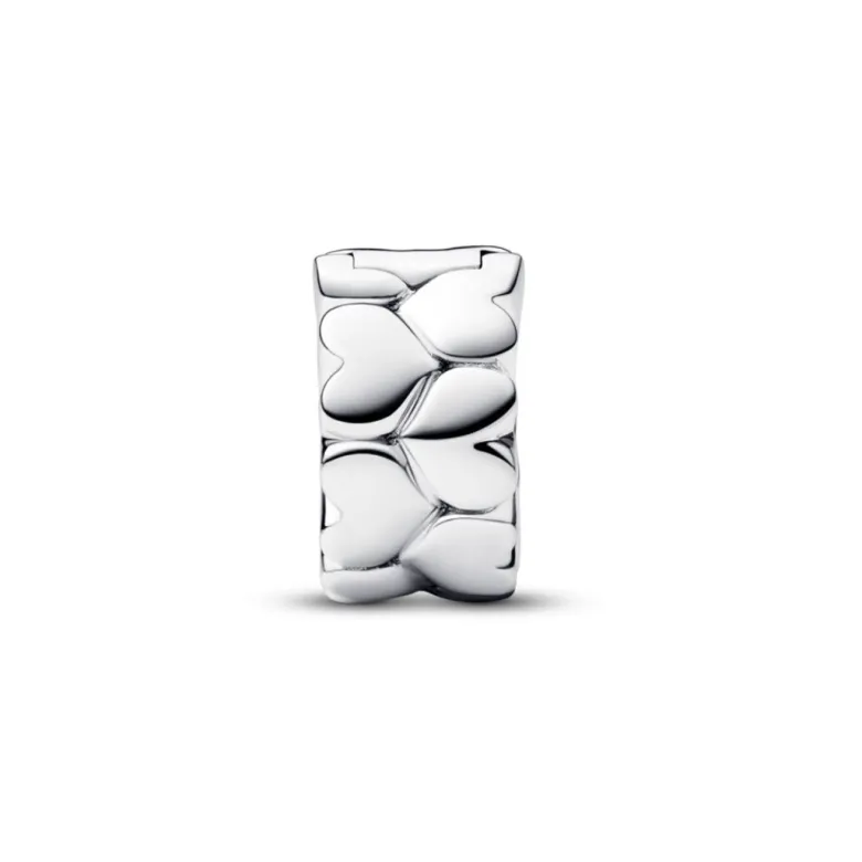 Pandora Moments Heart Pattern lukkopala, hopea, 792828C00