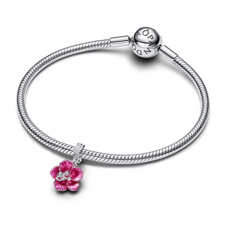 Pandora Moments Hibiscus hela, hopeaa, 794698C01