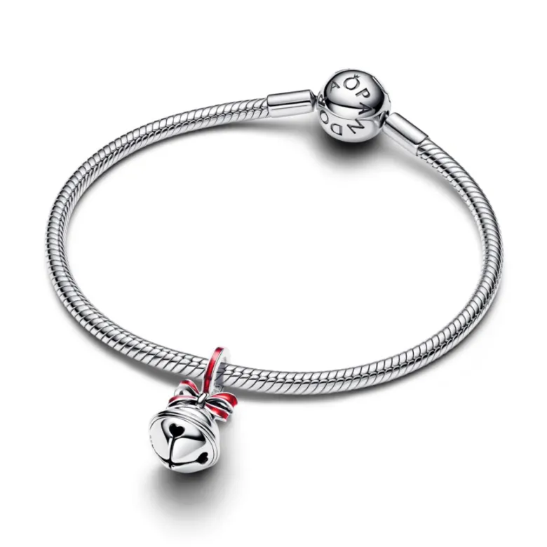 Pandora Moments Holiday Bell hela, hopea, 794246C01