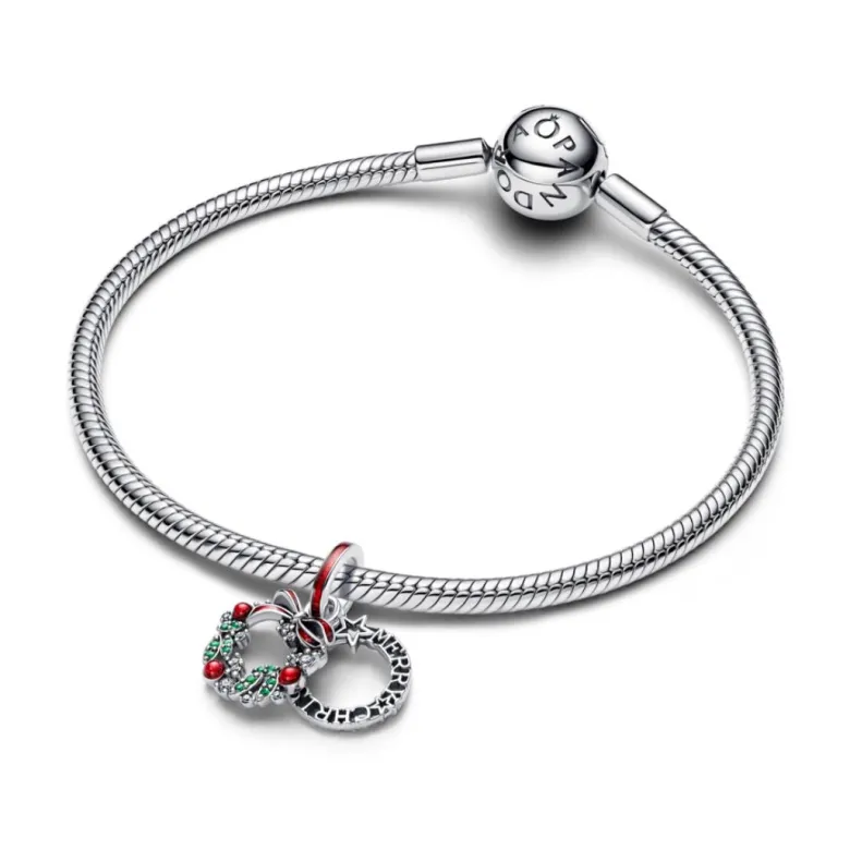Pandora Moments Holiday Wreath Double hela, hopea, 794238C01