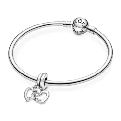 Pandora Moments Linked Sister Hearts Split hela, hopea, 799538C01