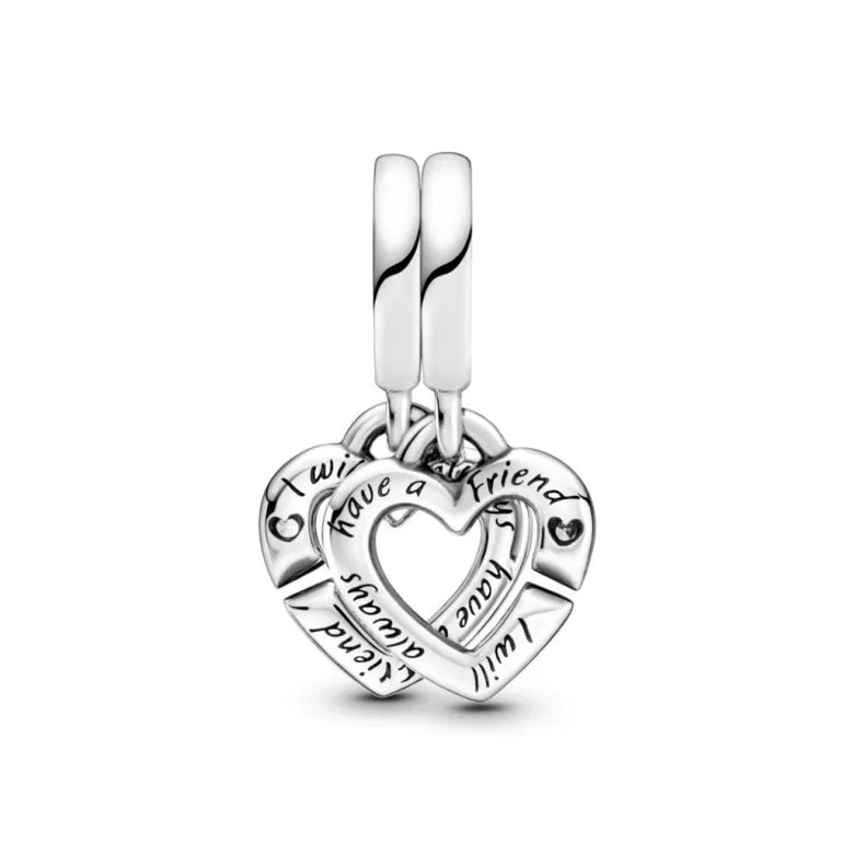 Pandora Moments Linked Sister Hearts Split hela, hopea, 799538C01