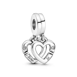 Pandora Moments Linked Sister Hearts Split hela, hopea, 799538C01