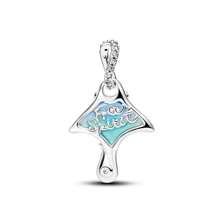 Pandora Moments Manta Ray hela, hopeaa, 794685C01