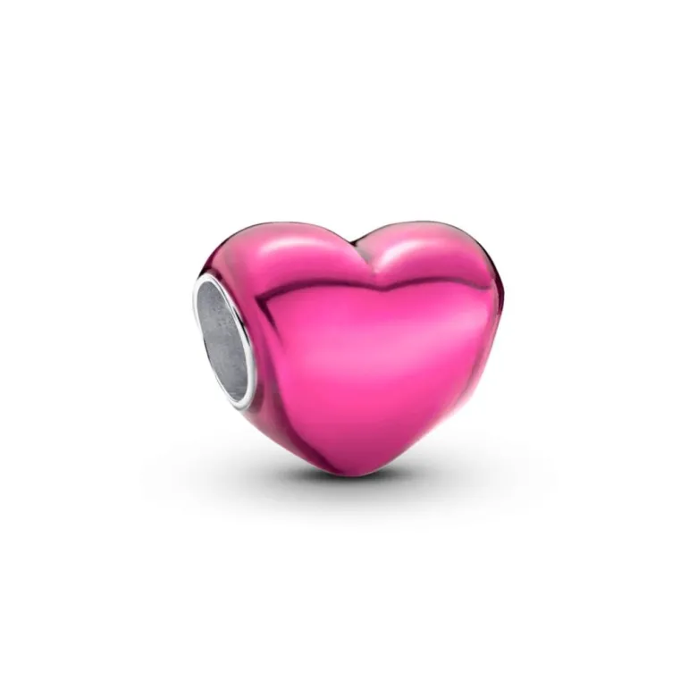 Pandora Moments Metallic Pink Heart hela, hopea, 793337C03