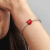 Pandora Moments Metallic Red Heart hela, hopea, 793337C02