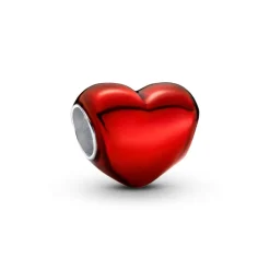 Pandora Moments Metallic Red Heart hela, hopea, 793337C02