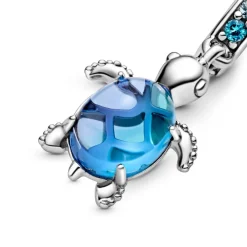 Pandora Moments Murano Glass Sea Turtle hela, hopea, 798939C01