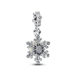 Pandora Moments Opalescent Snowflake Double hela, hopea, 794142C01