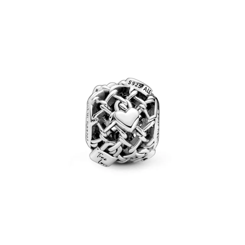 Pandora Moments Openwork Chain Link Padlock hela, hopea, 790071C00