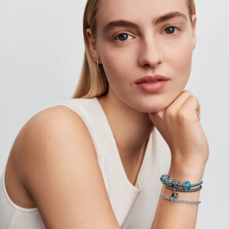 Pandora Moments Openwork Swimming Fish hela, hopeaa, 794699C01