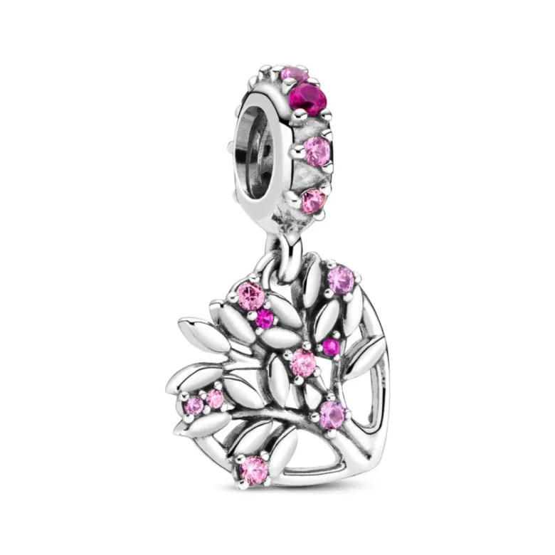 Pandora Moments Pink Heart Family Tree hela, hopea, 799153C01