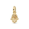 Pandora Moments Protective Hamsa Hand hela, keltakullattu, 769144C00