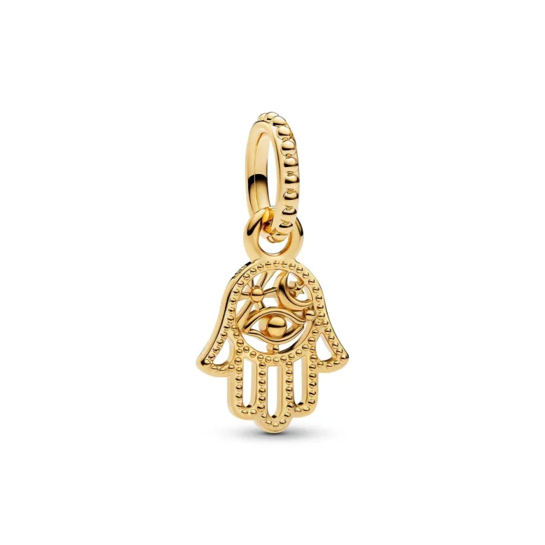 Pandora Moments Protective Hamsa Hand hela, keltakullattu, 769144C00