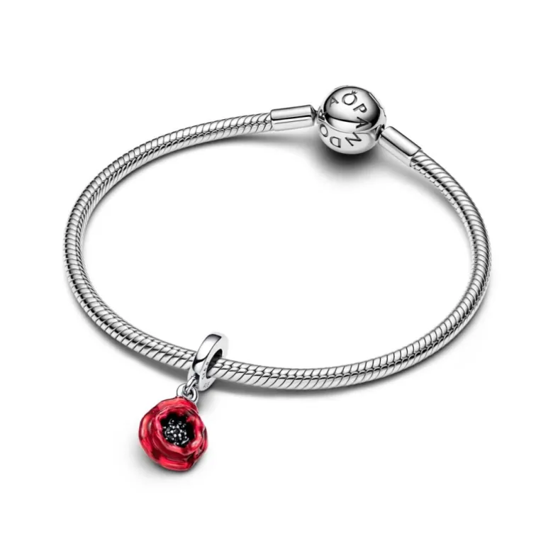 Pandora Moments Red Flower hela, hopea, 793917C01