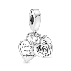 Pandora Moments Rose Heart Padlock hela, hopea, 790086C00