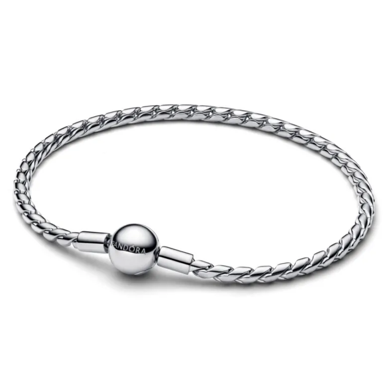 Pandora Moments Round Clasp Wing Chain rannekoru, hopea, 594028C00