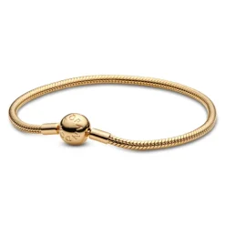 Pandora Moments Snake Chain rannekoru, keltakullattu, 568748C00